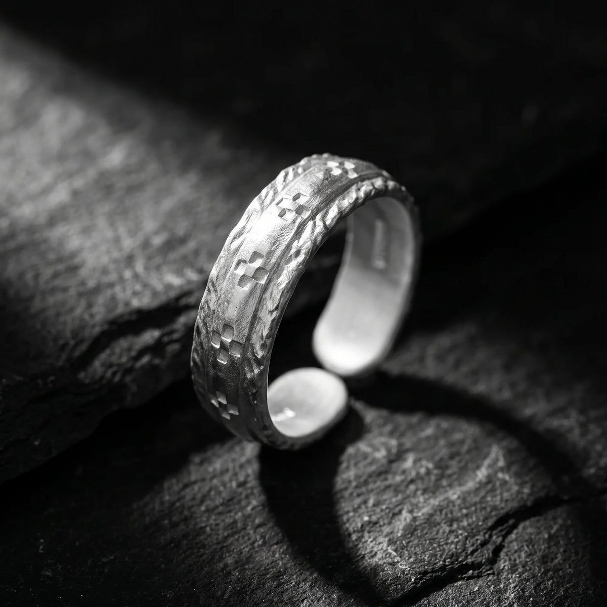 The Etched Open Band Ring