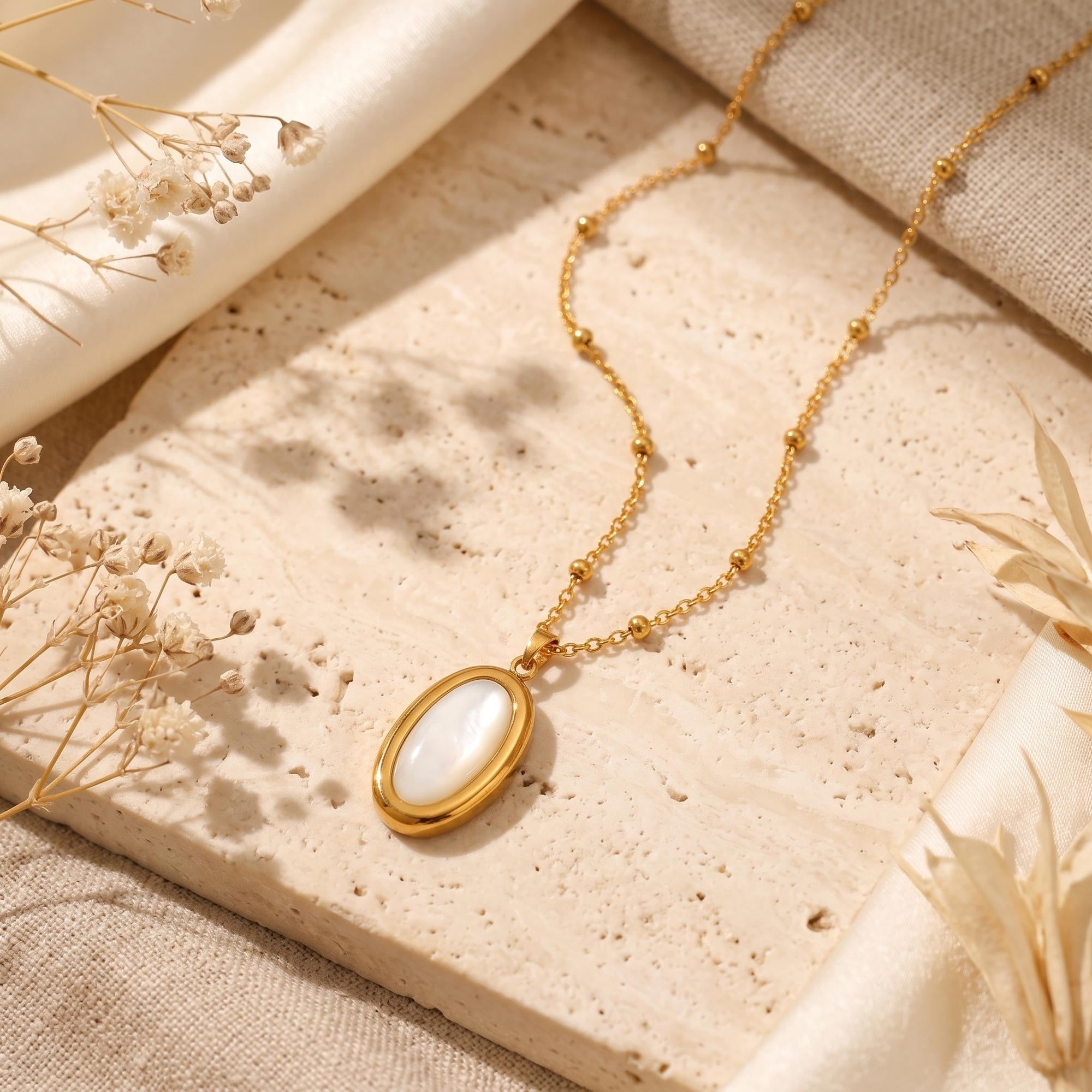 The Audrey Mother of Pearl Necklace