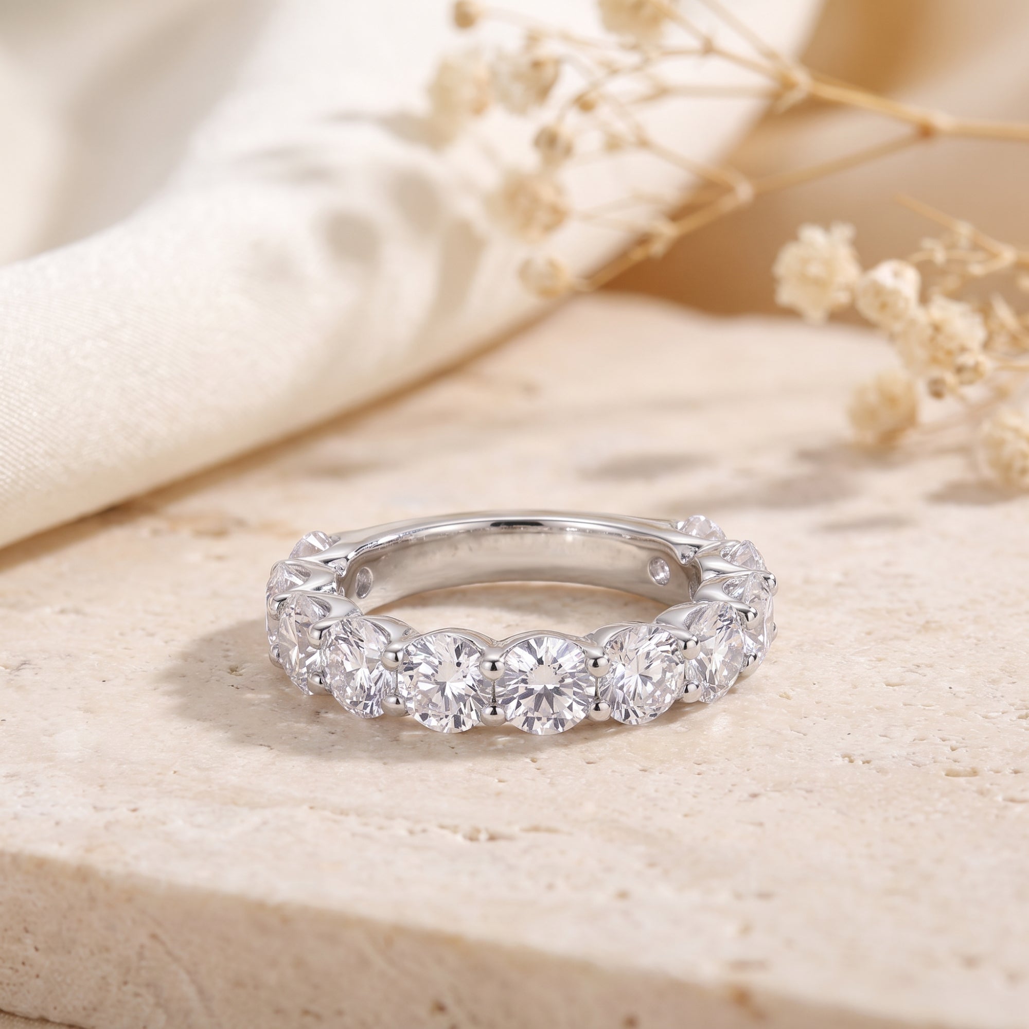 The Eternity Shared Prong Ring