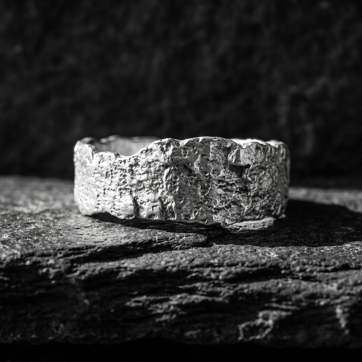 The Molten Texture Open Band Ring