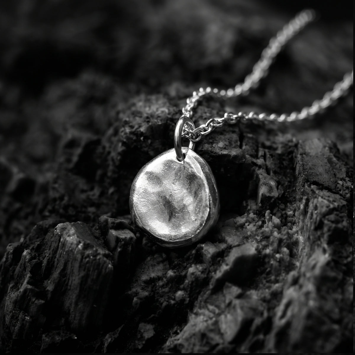 The Textured Pebble Pendant Necklace