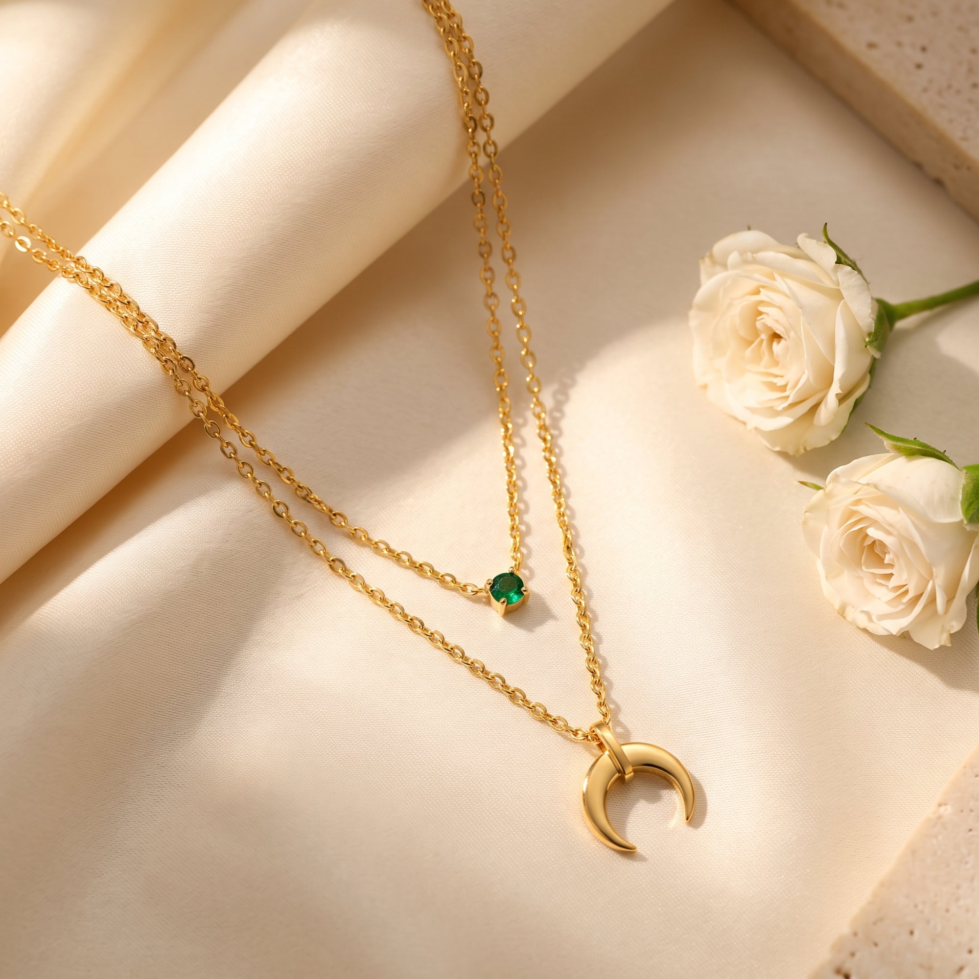 The Layered Crescent Necklace