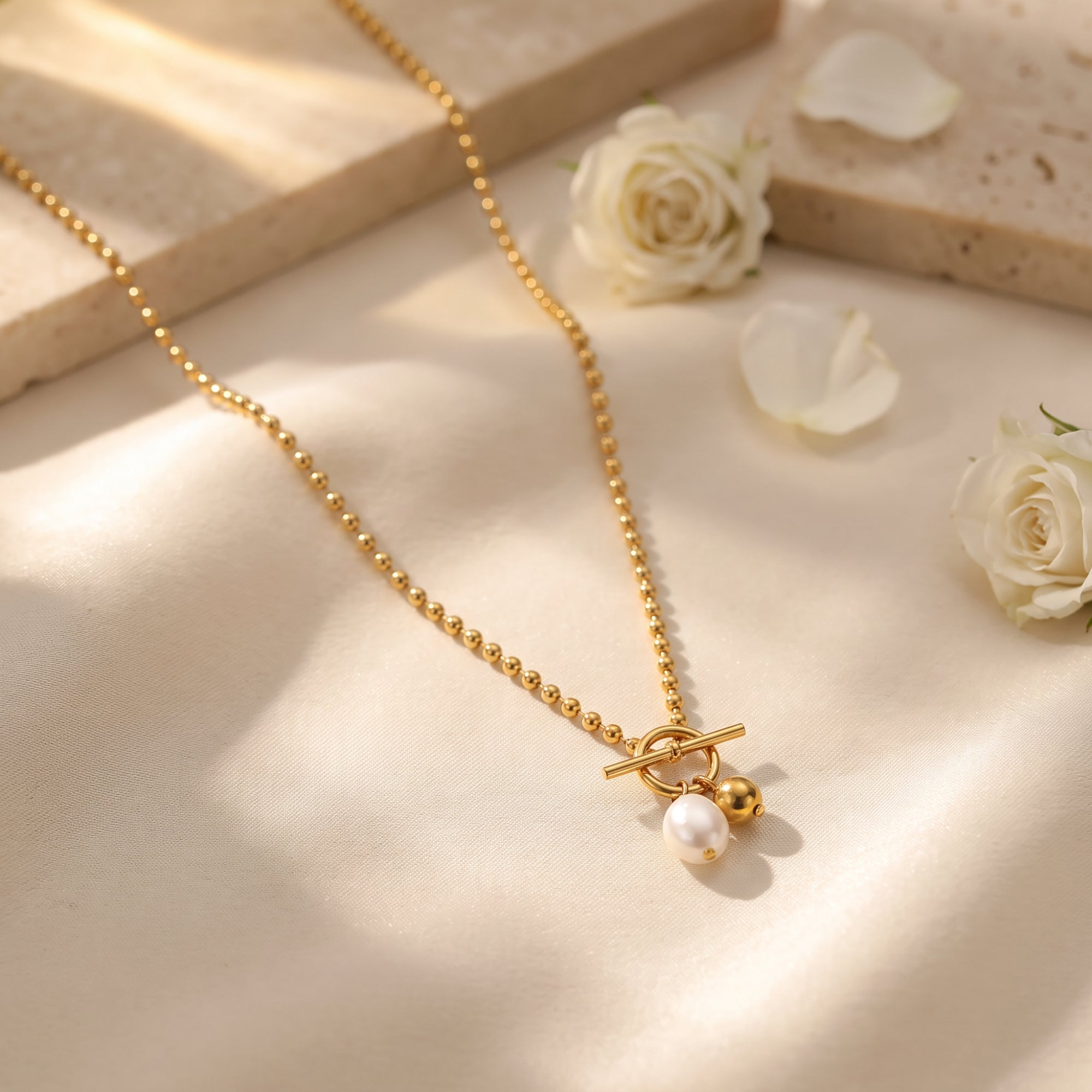 The Marina Toggle Pearl Necklace