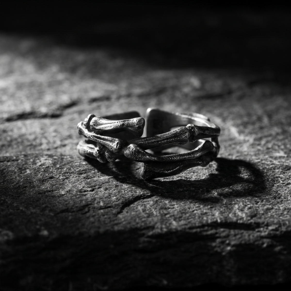 The Skeletal Open Band Ring