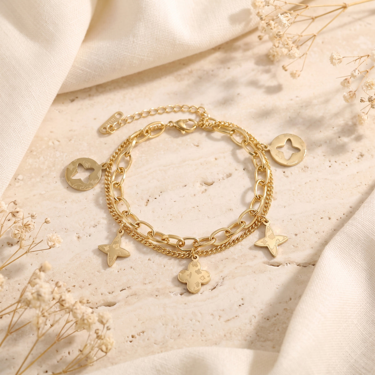 The Iconic Clover Charm Bracelet