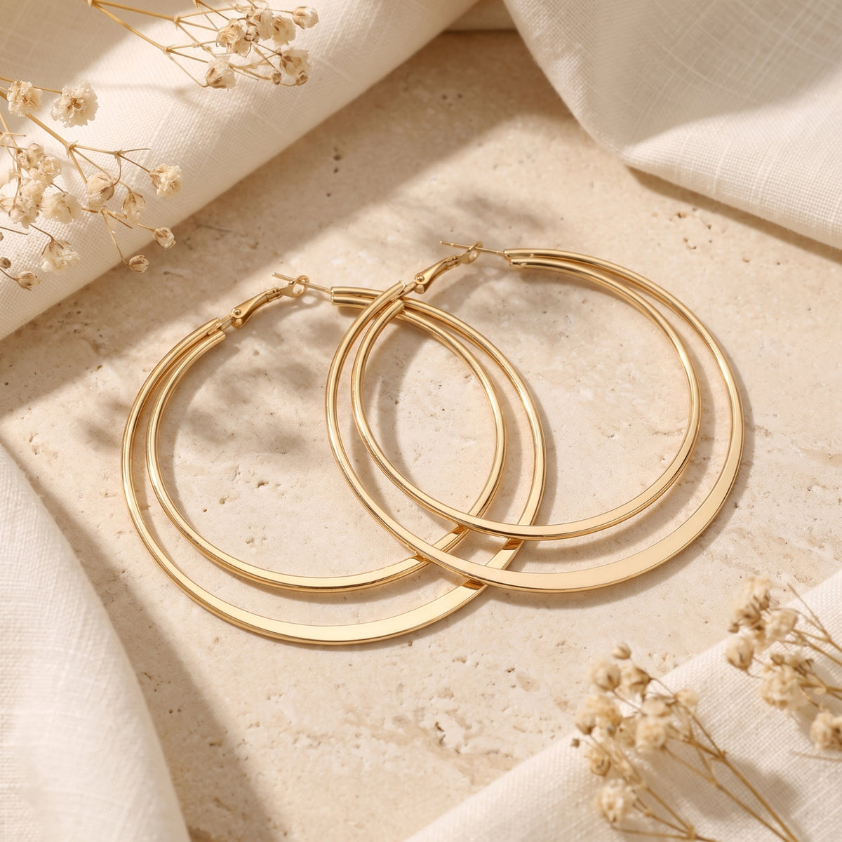 The Orbit Double Hoop Earrings