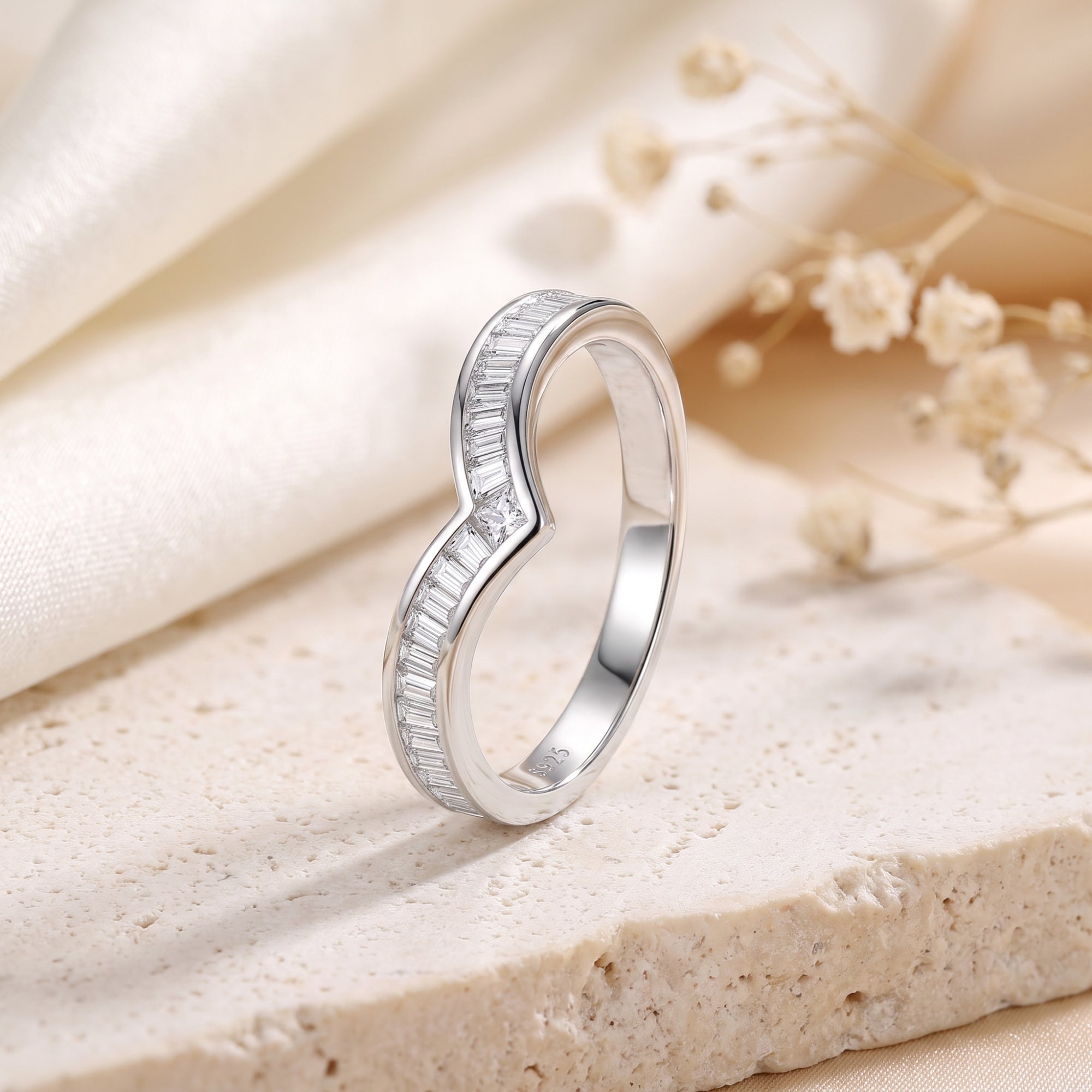 The Baguette Chevron Ring