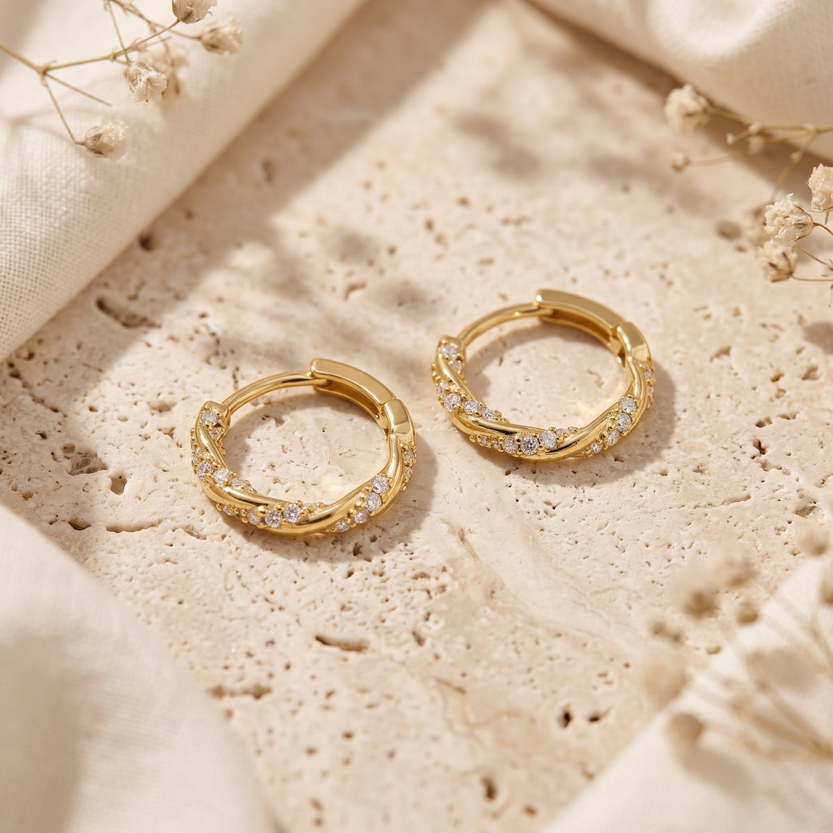 The Twisted Pave Earrings