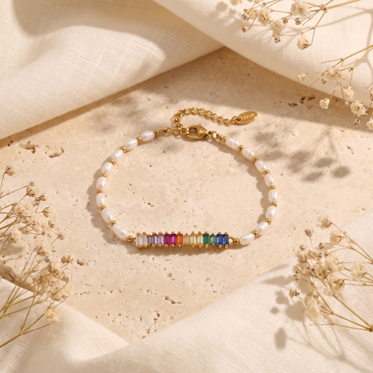 The Prism Rainbow Pearl Bracelet