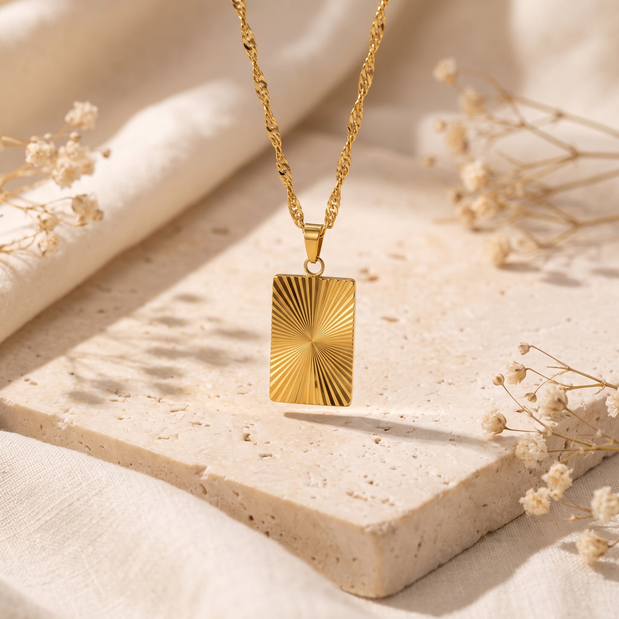 The Sunburst Plaque Necklace