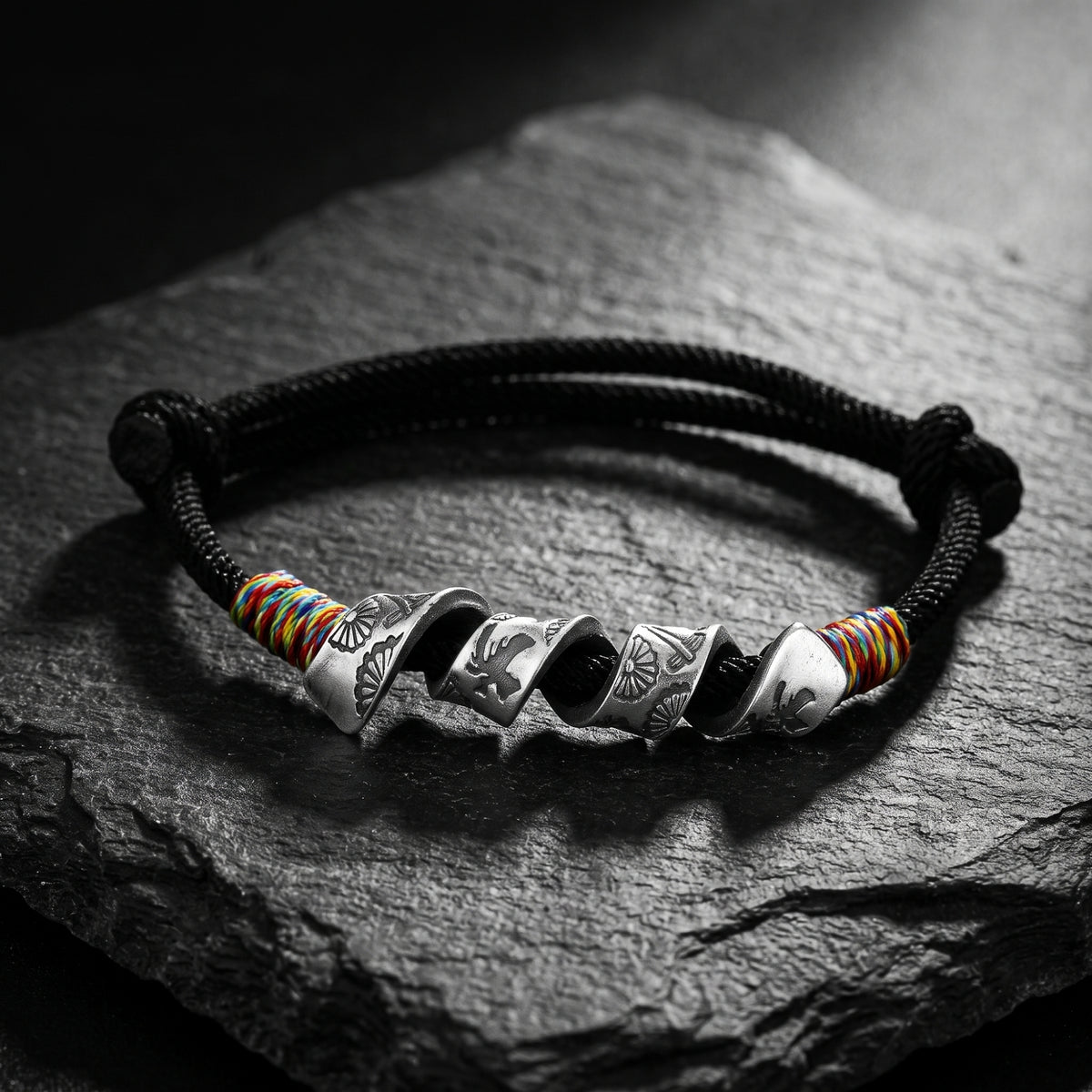 The Spiral Engraved Rope Bracelet