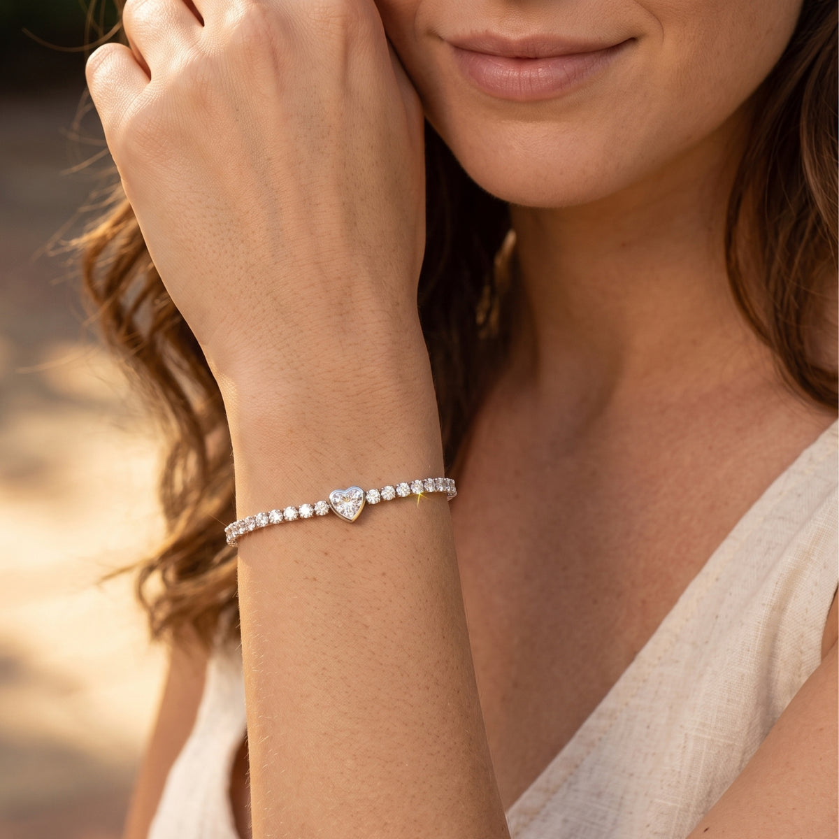 The Heart Tennis Bracelet
