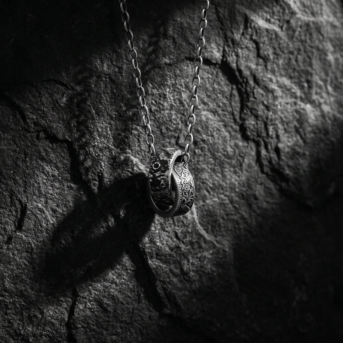 The Lunar Orbit Dual Ring Necklace