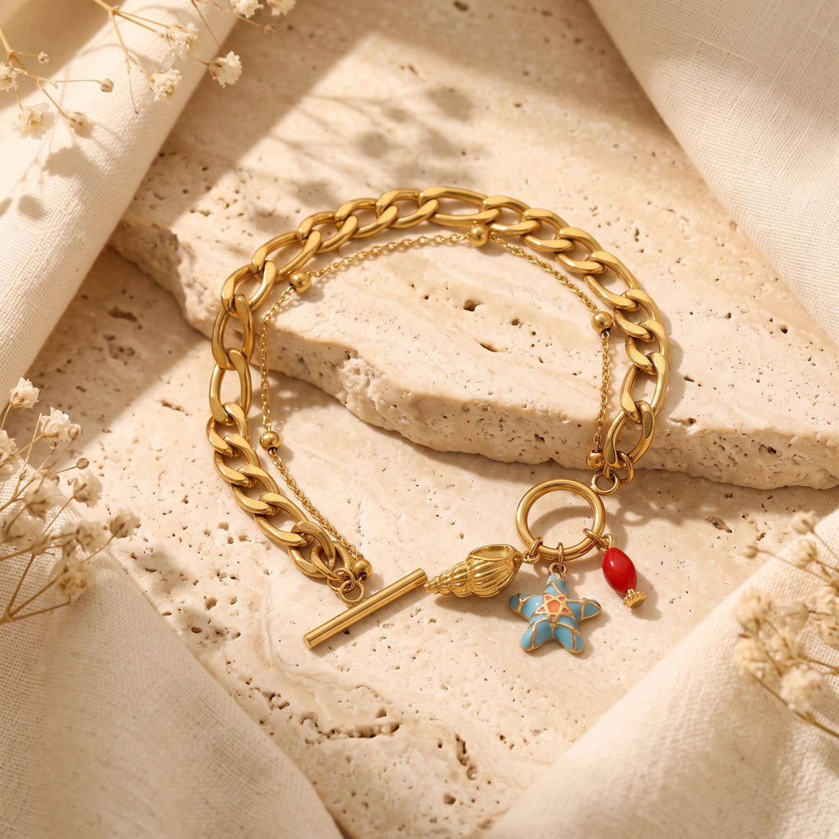 The Coastal Charm Link Bracelet