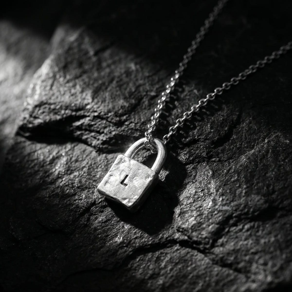 The Stamped Lock Necklace