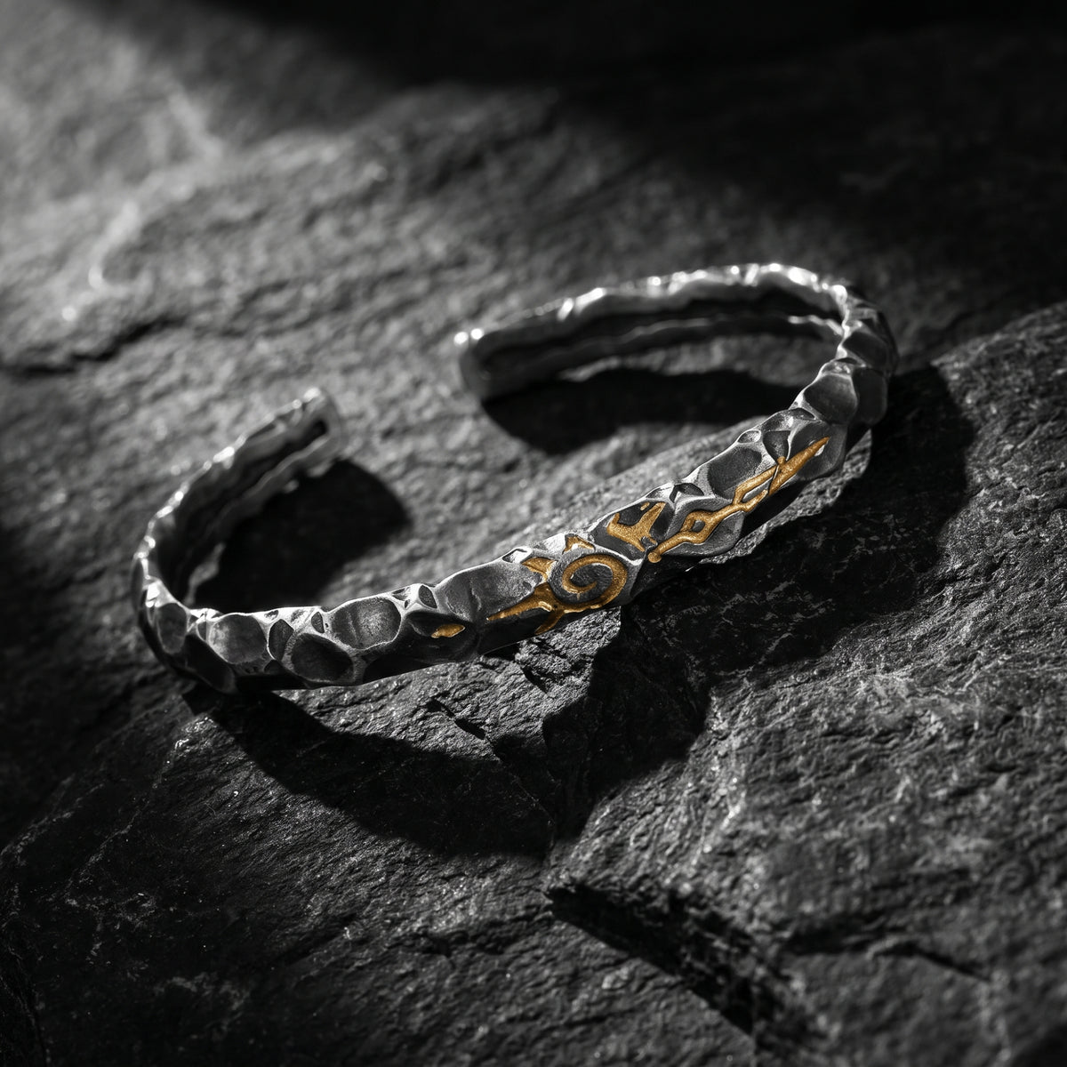 The Hammered Sigil Cuff Bracelet