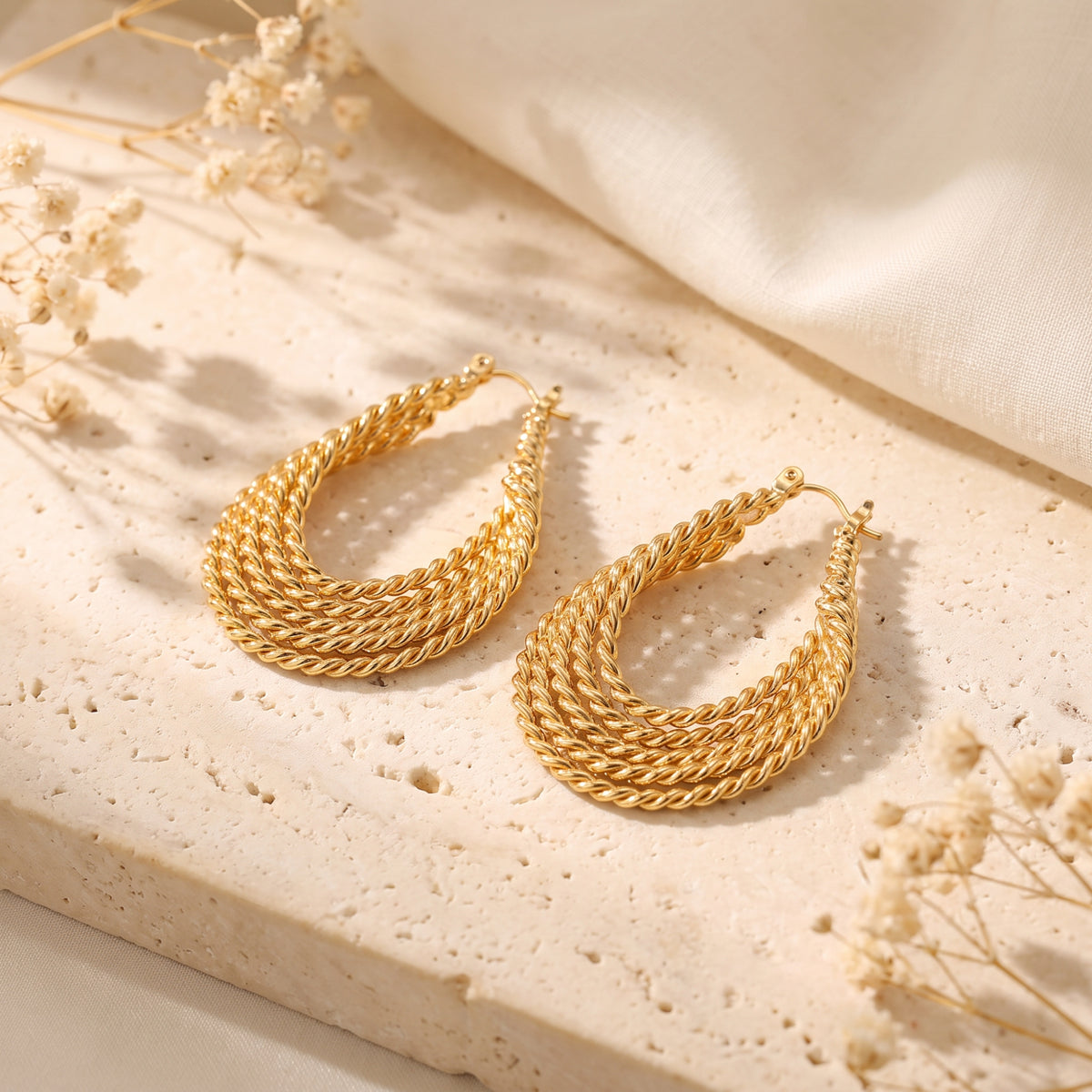The Twisted Rope Drop Earrings