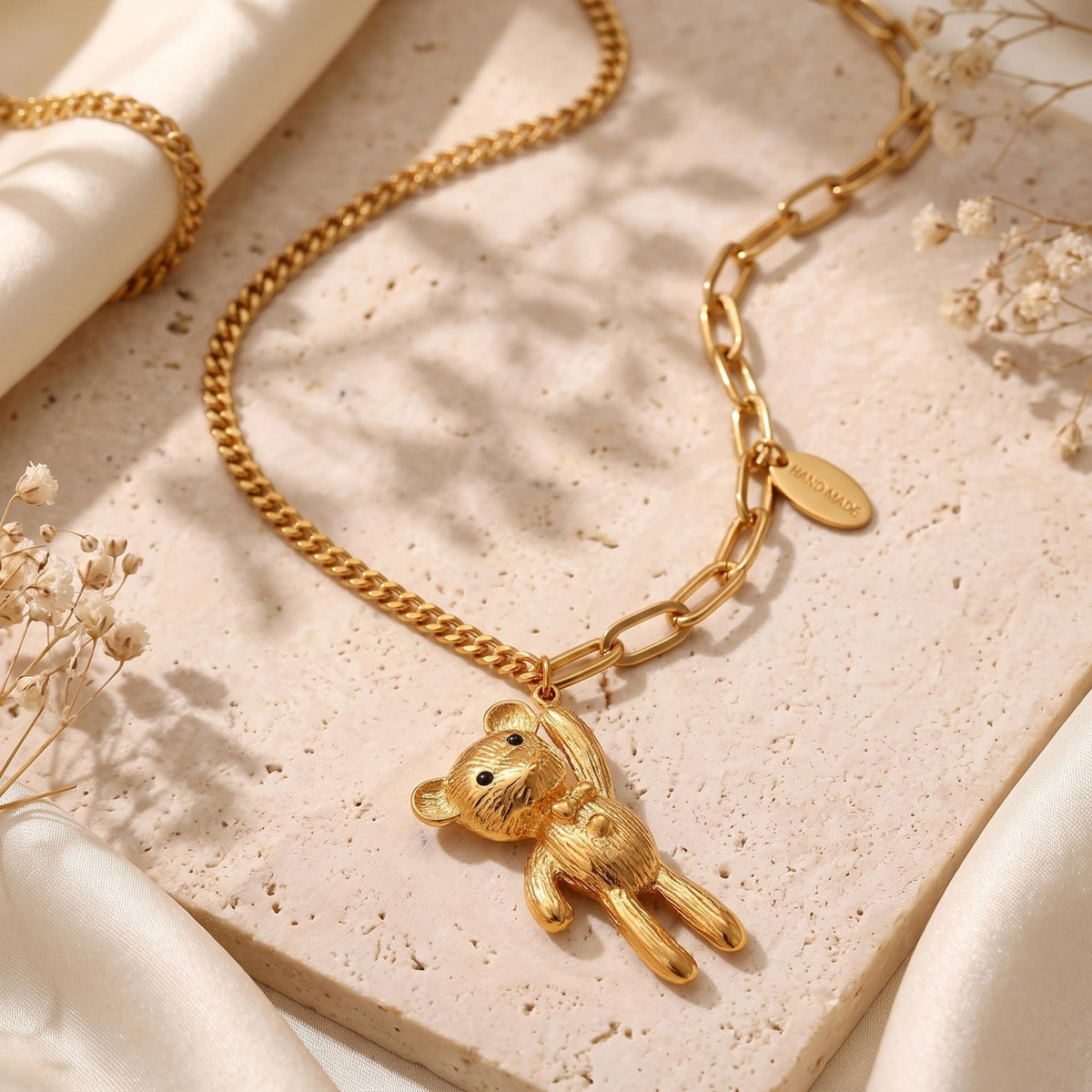 The Artisan Bear Pendant Necklace