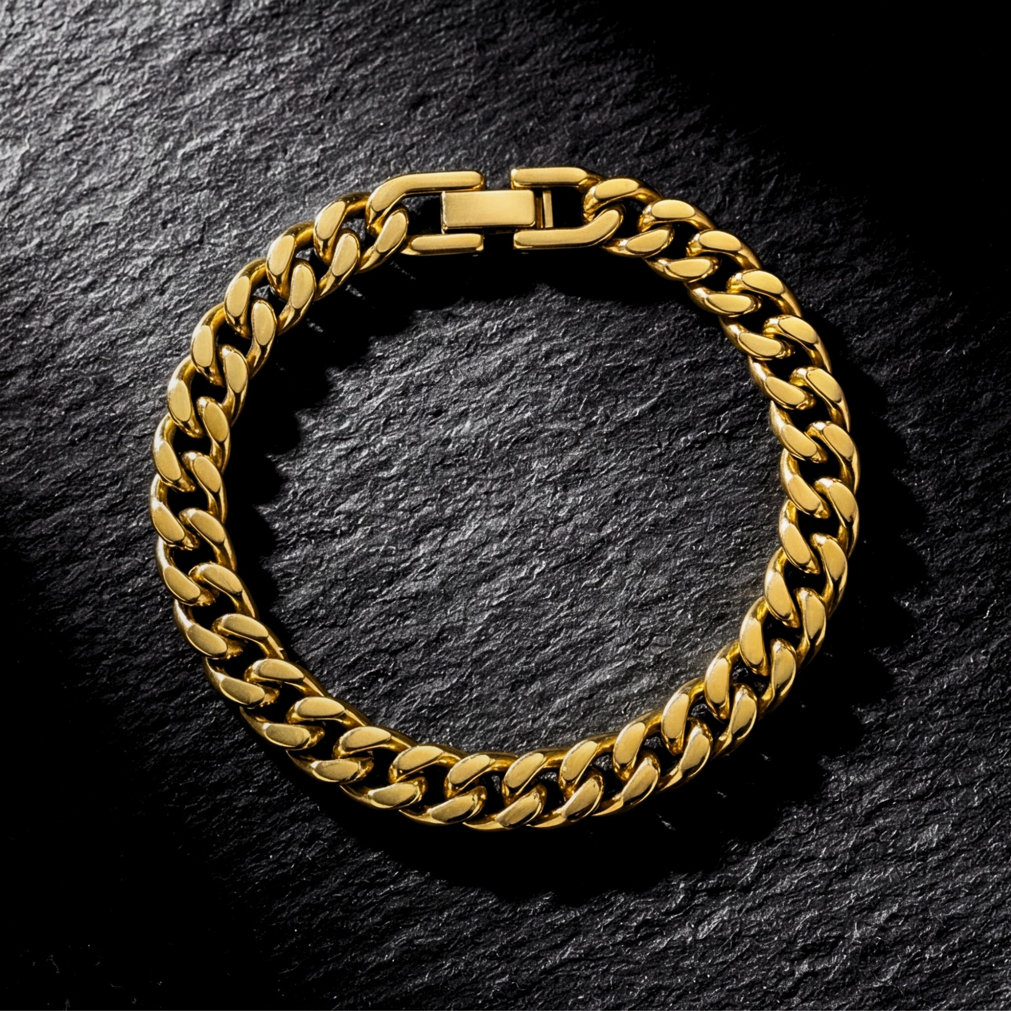 Golden Link Bracelet - Gold - 6mm