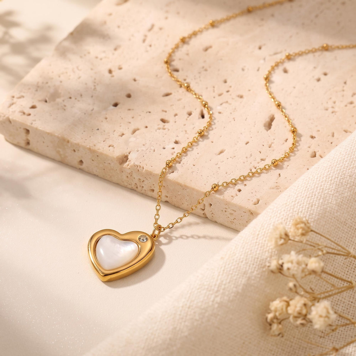 The Shell Heart Pendant Necklace