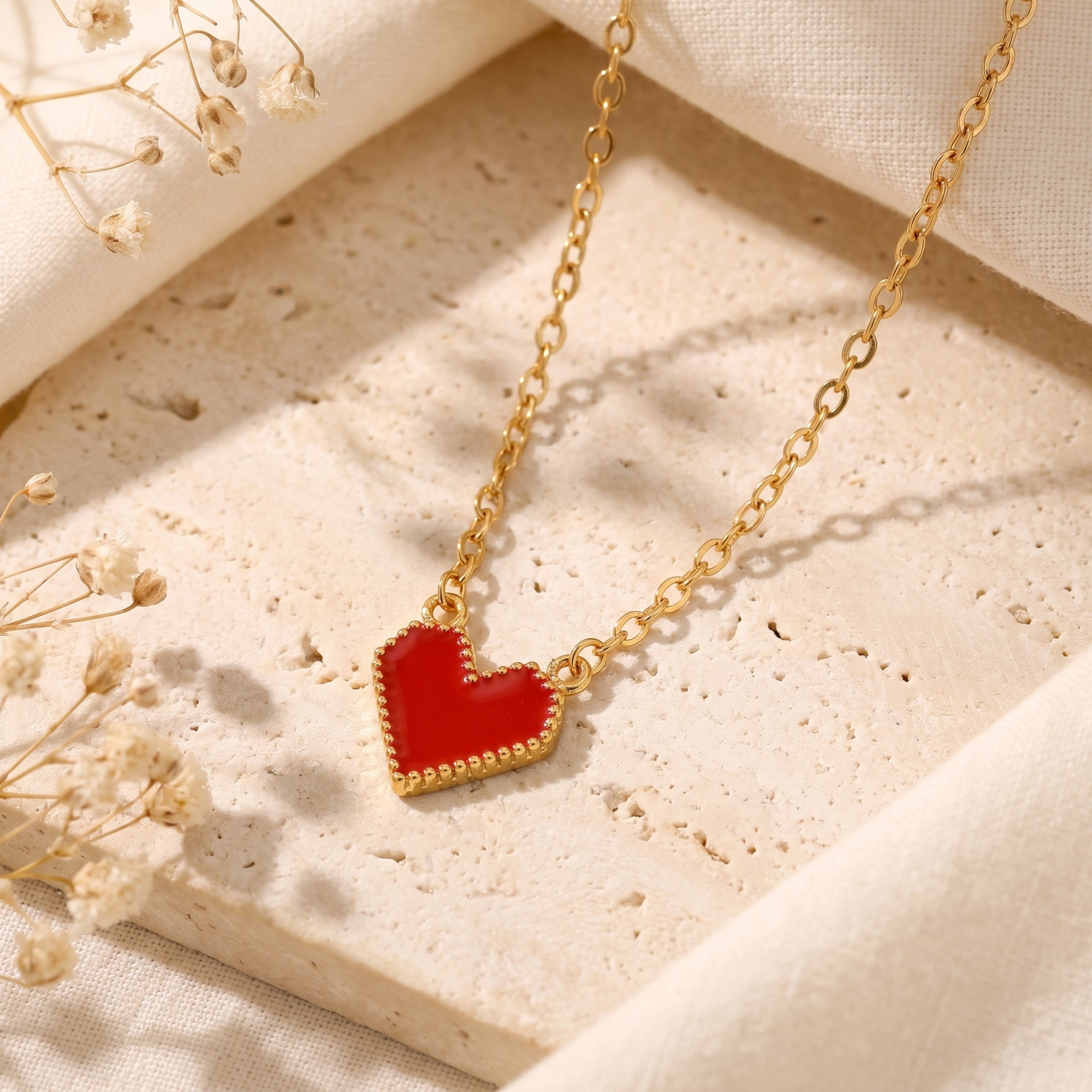 The Crimson Heart Pendant Necklace