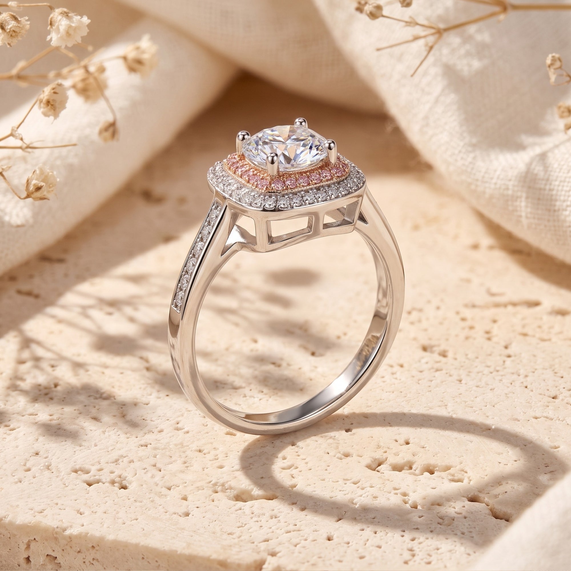 The Blossom Dual Halo Ring