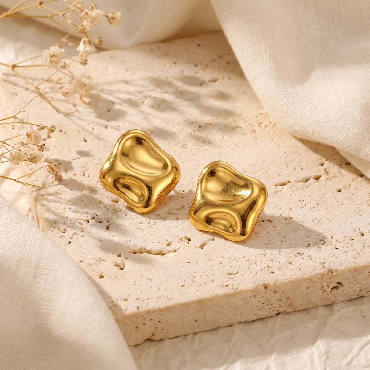 The Sculptural Square Earrings