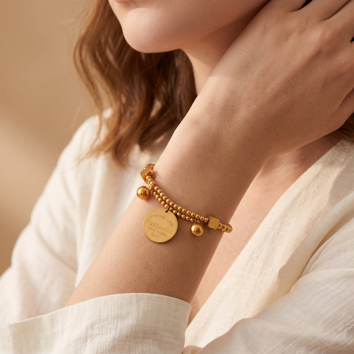 The Eternal Disc Beaded Bracelet