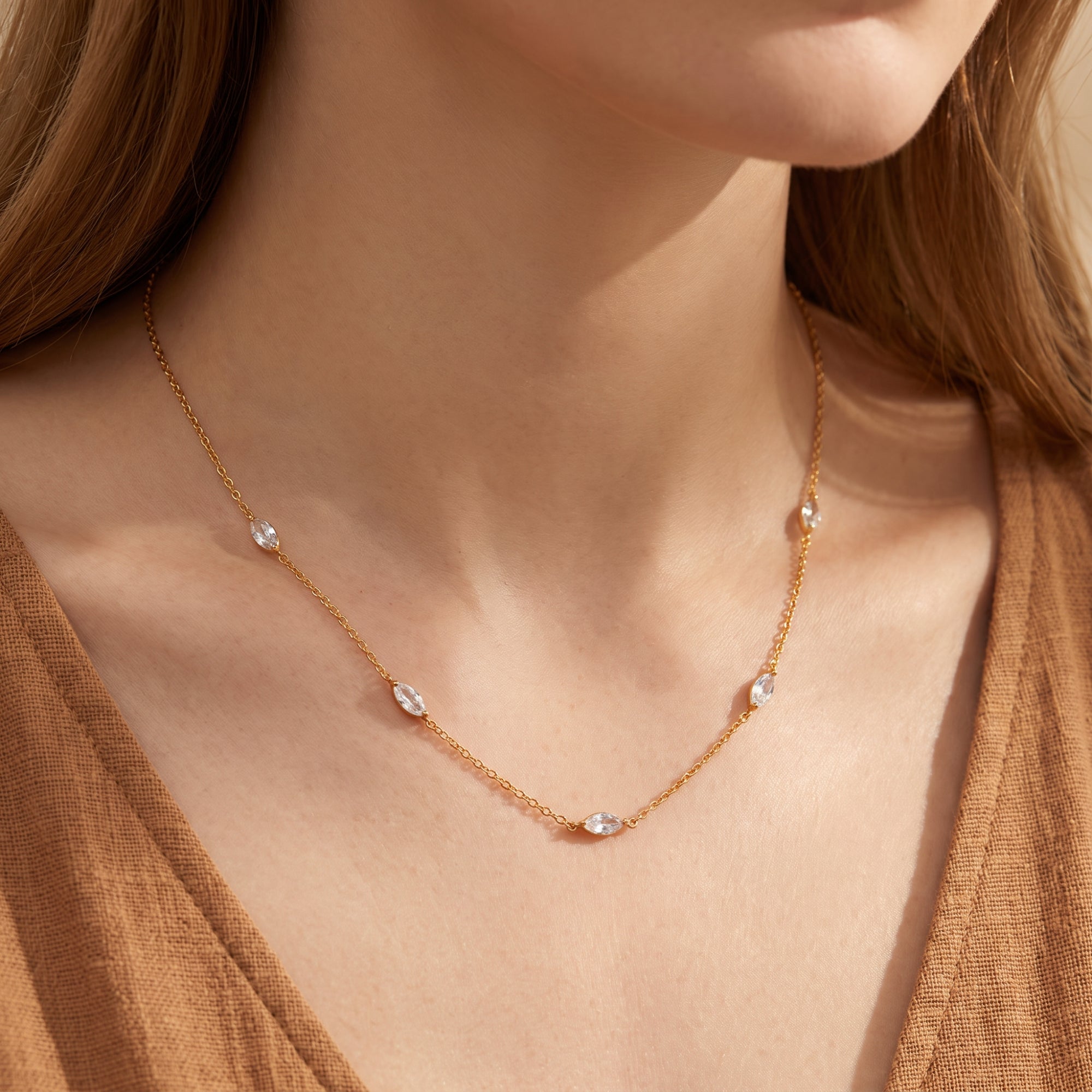 The Marquise Station Necklace