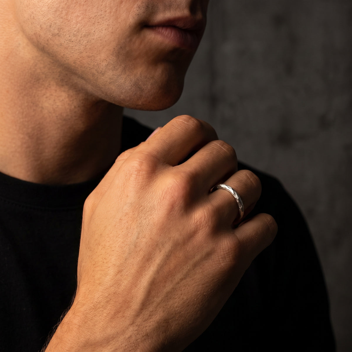 The Forge Hammered Open Ring