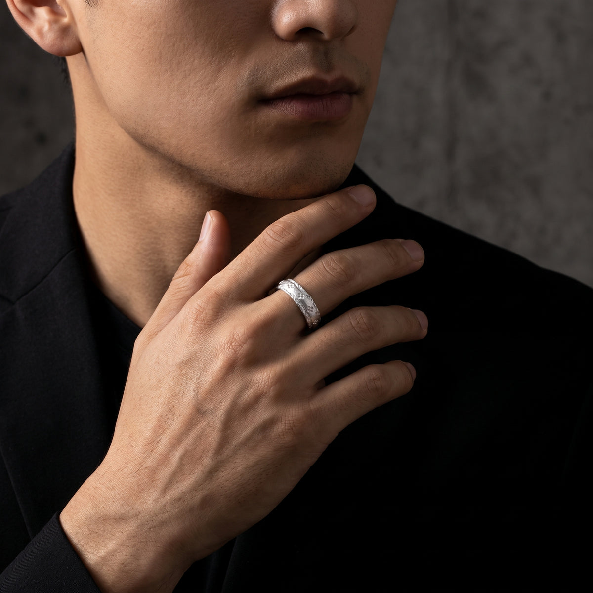 The Etched Open Band Ring