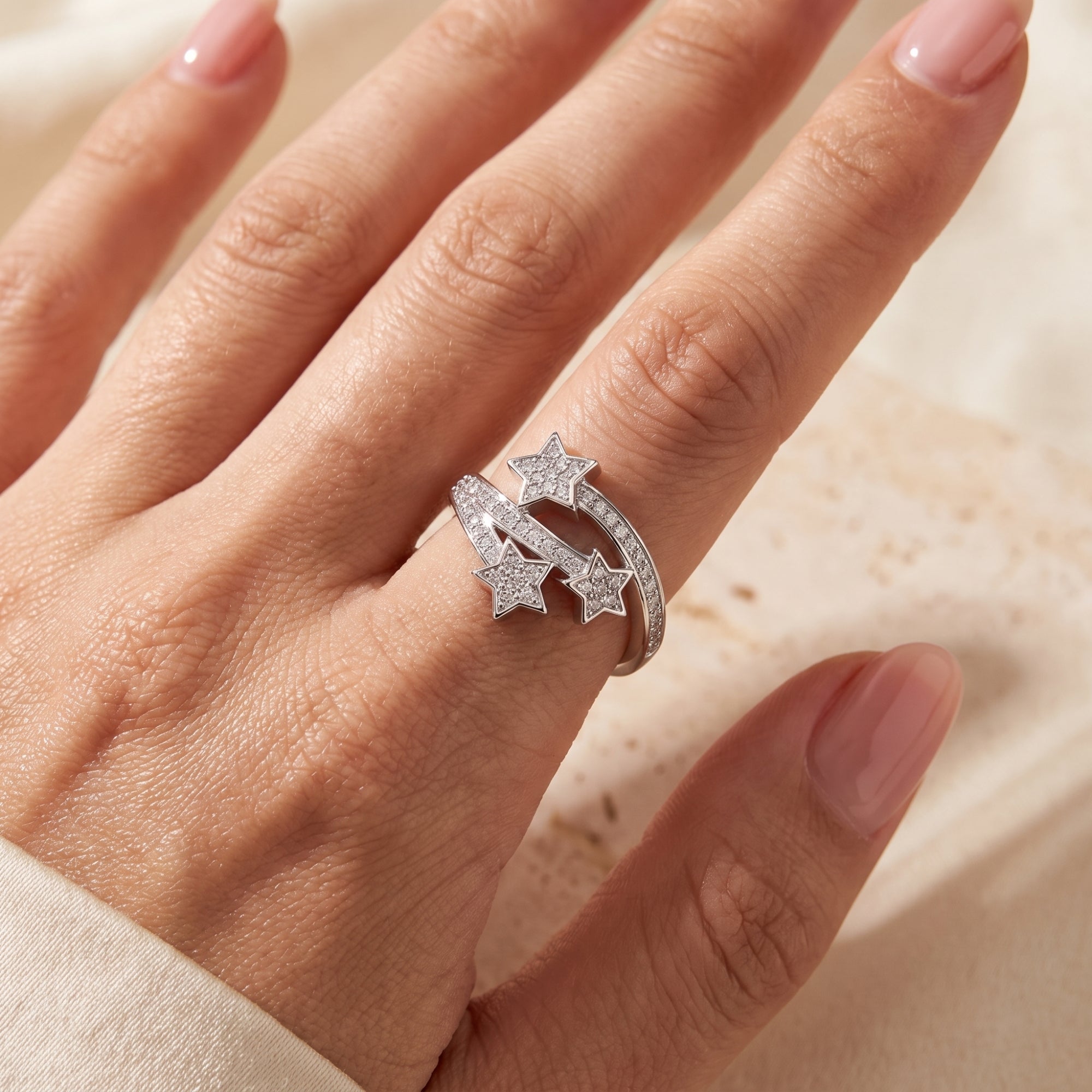 The Shooting Star Bypass Ring