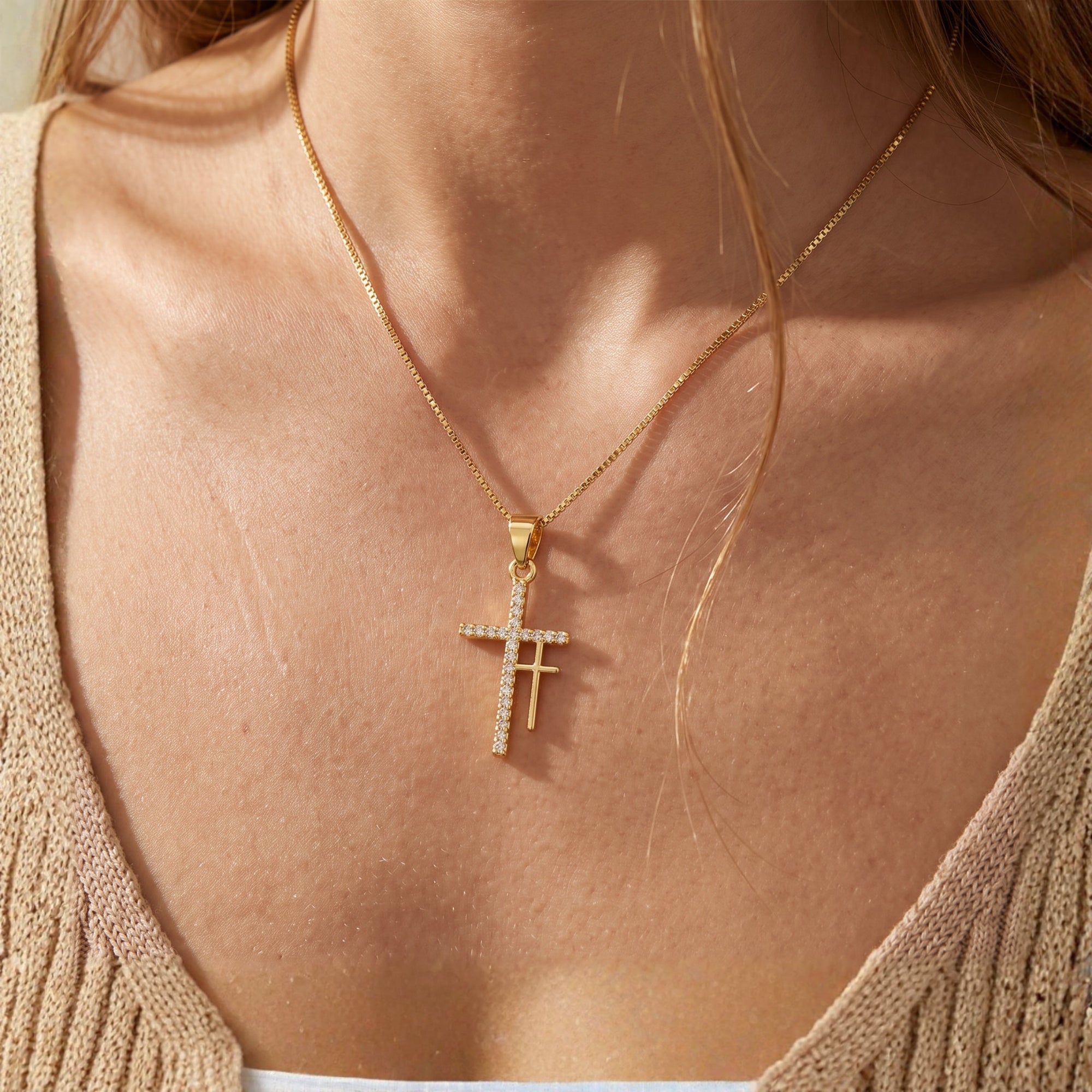 The Sanctum Double Cross Necklace