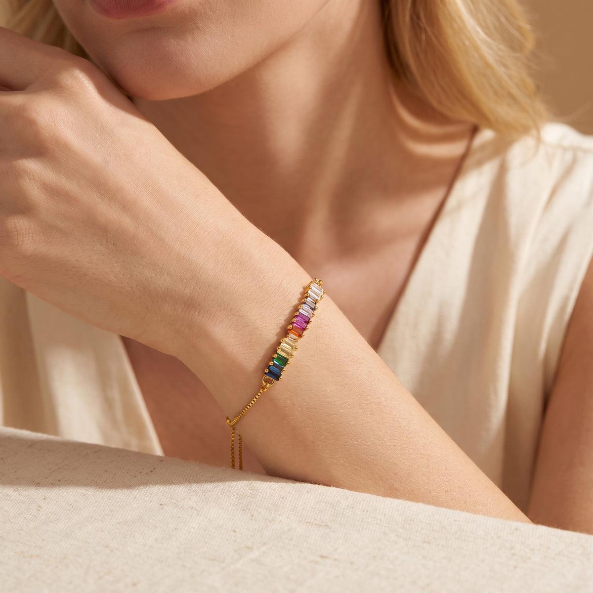 The Rainbow Baguette Bracelet