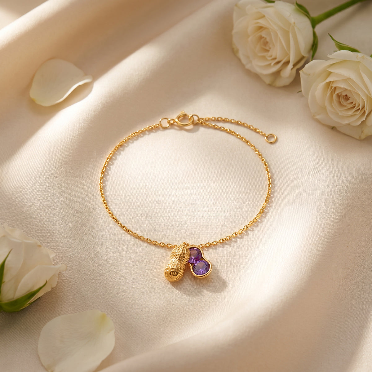 The Peanut Pod Charm Bracelet