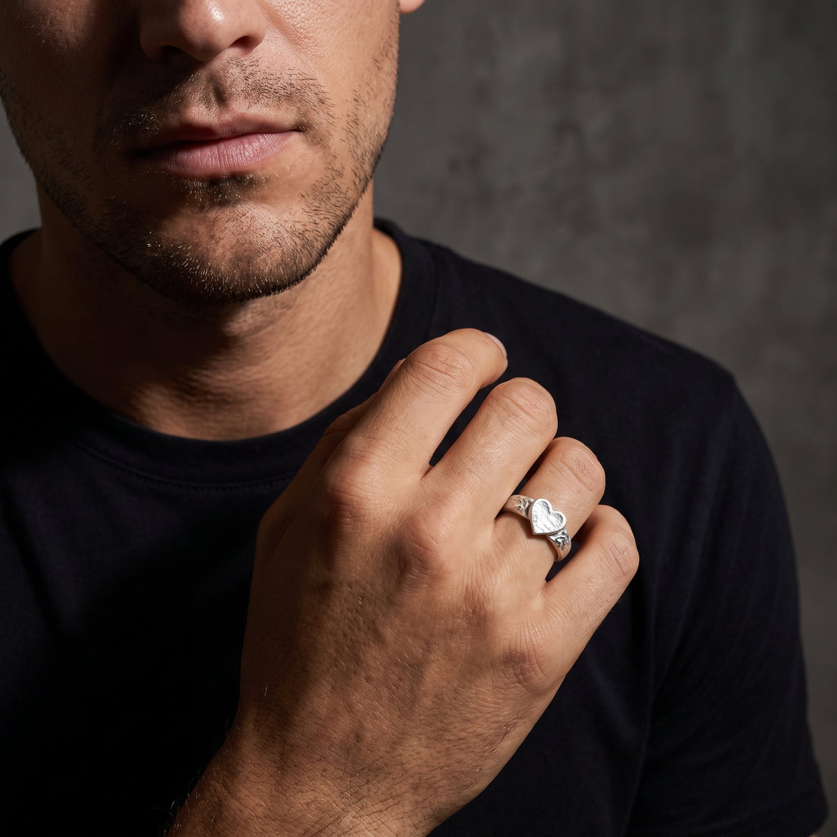 The Hammered Heart Ring