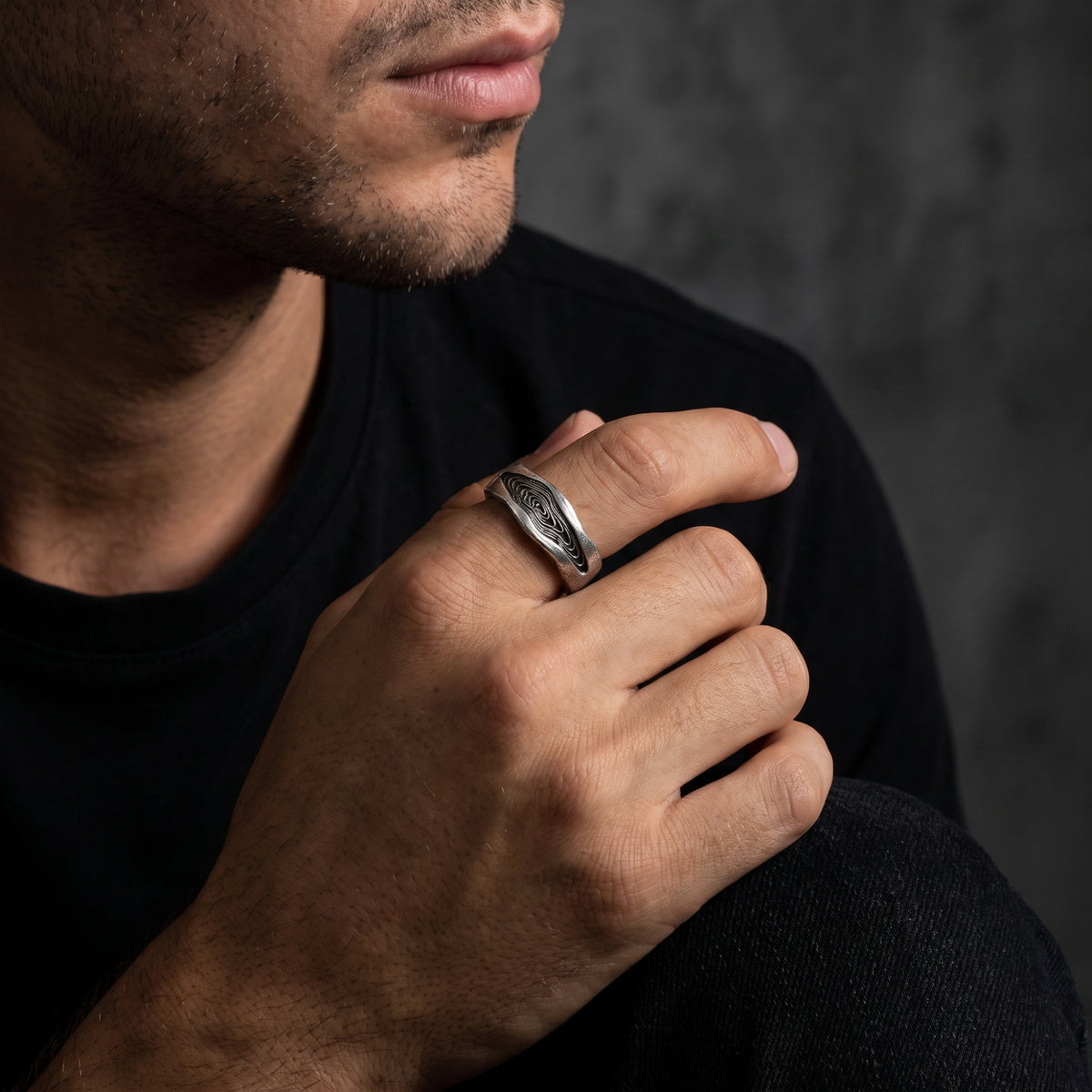 The Wood Grain Open Ring
