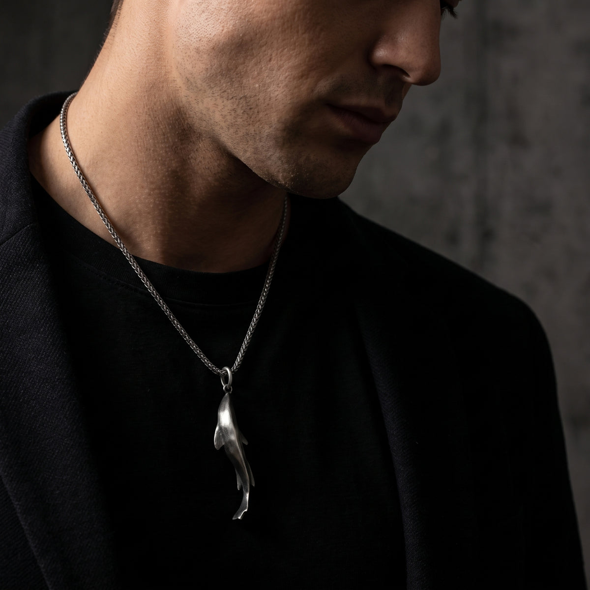 The Sculpted Shark Necklace