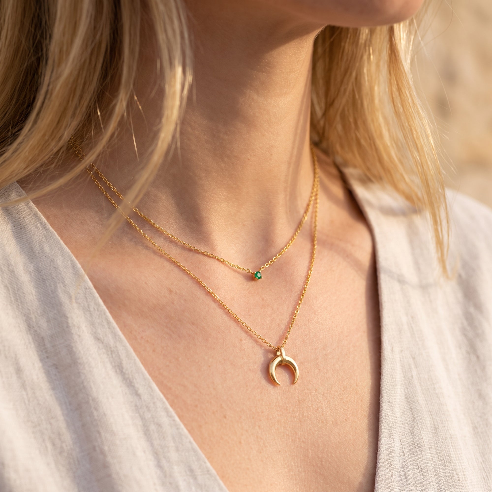 The Layered Crescent Necklace