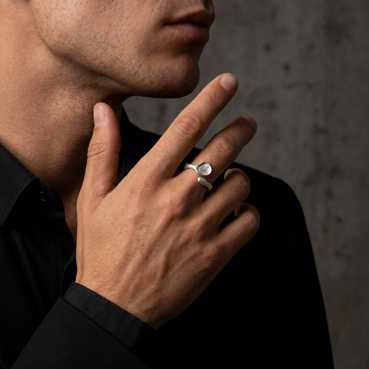 The Timber Bark Open Band Ring