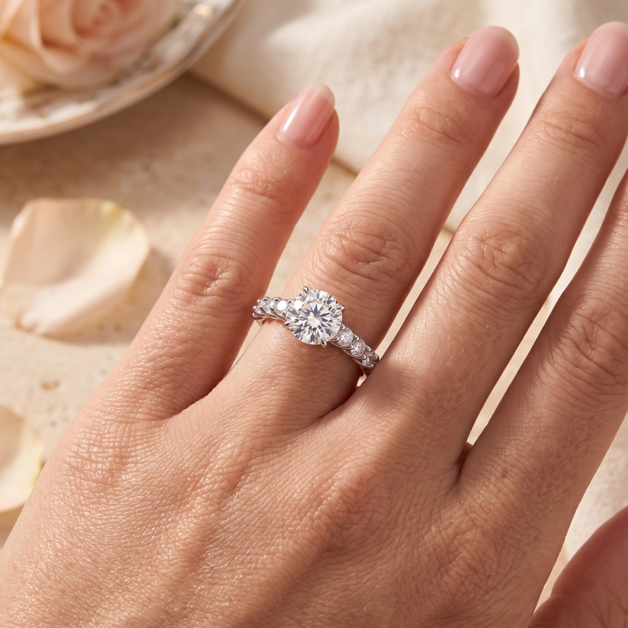 La bague solitaire Aria