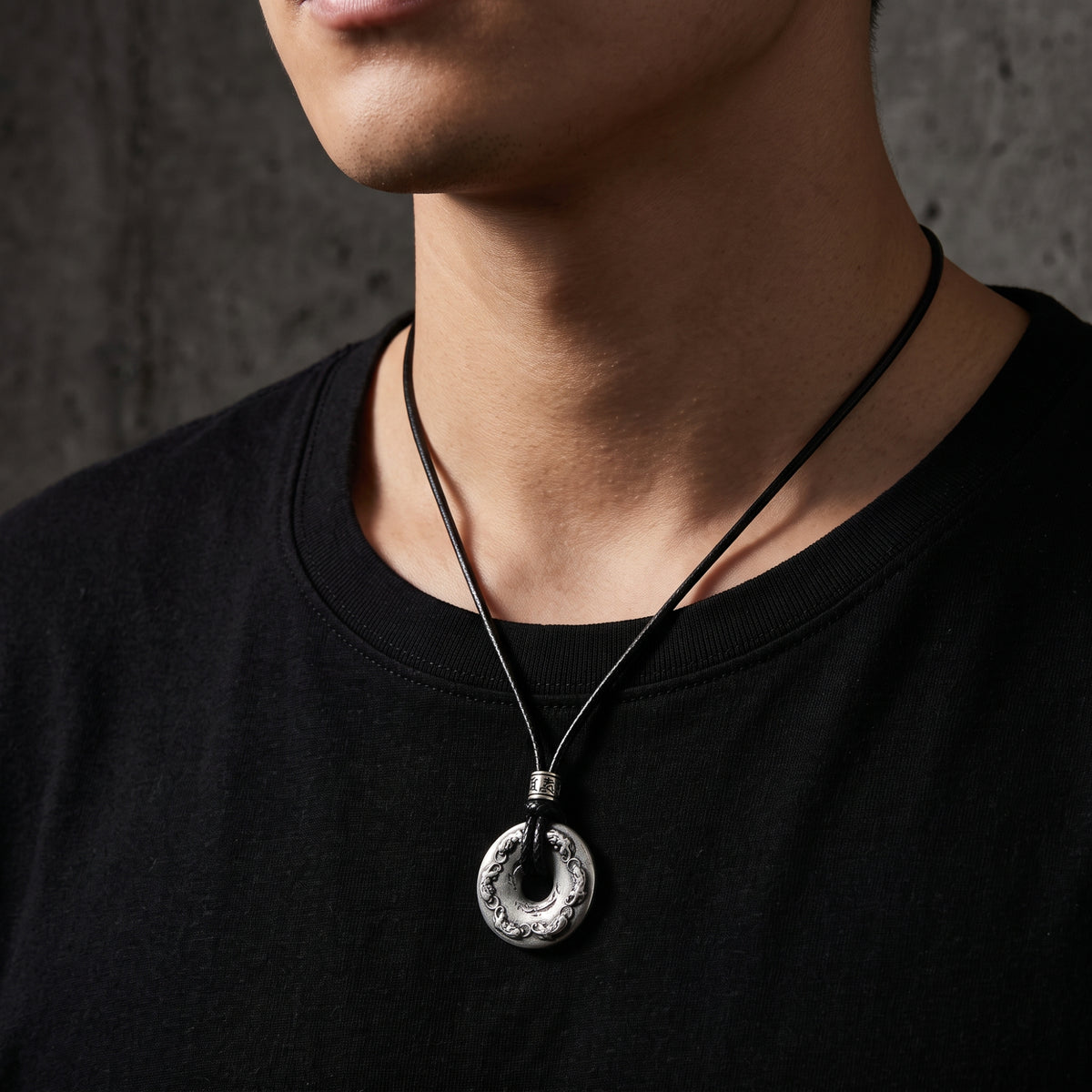 The Carved Disc Necklace