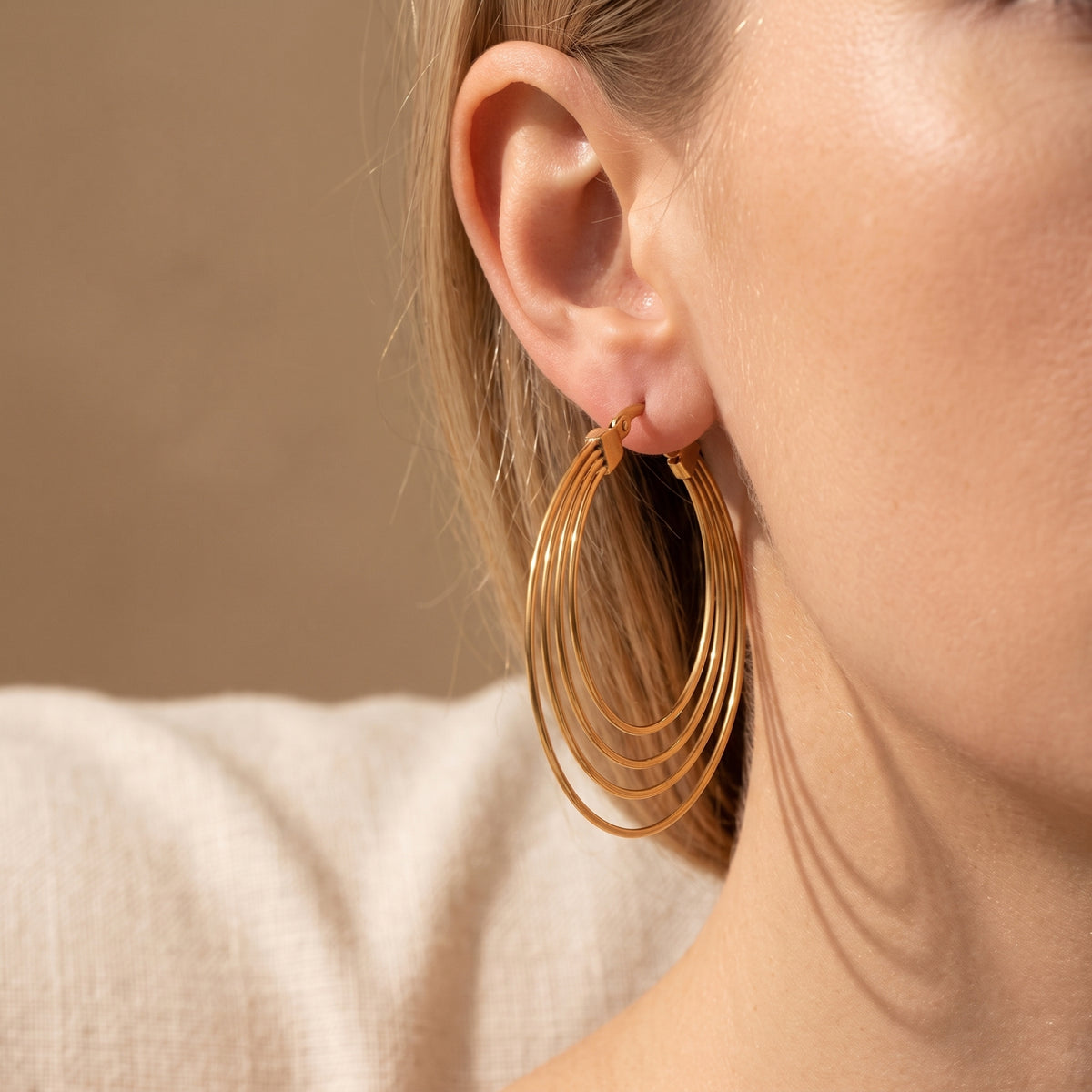 The Four-Ring Hoop Earrings