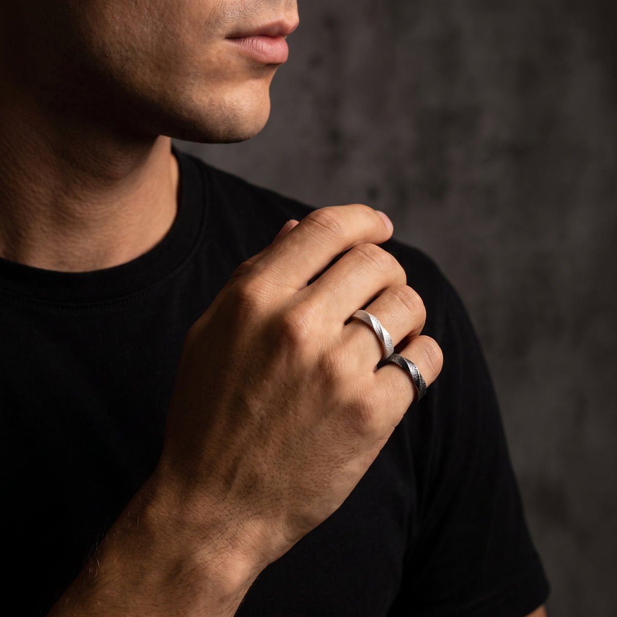 The Textured Open Band Ring