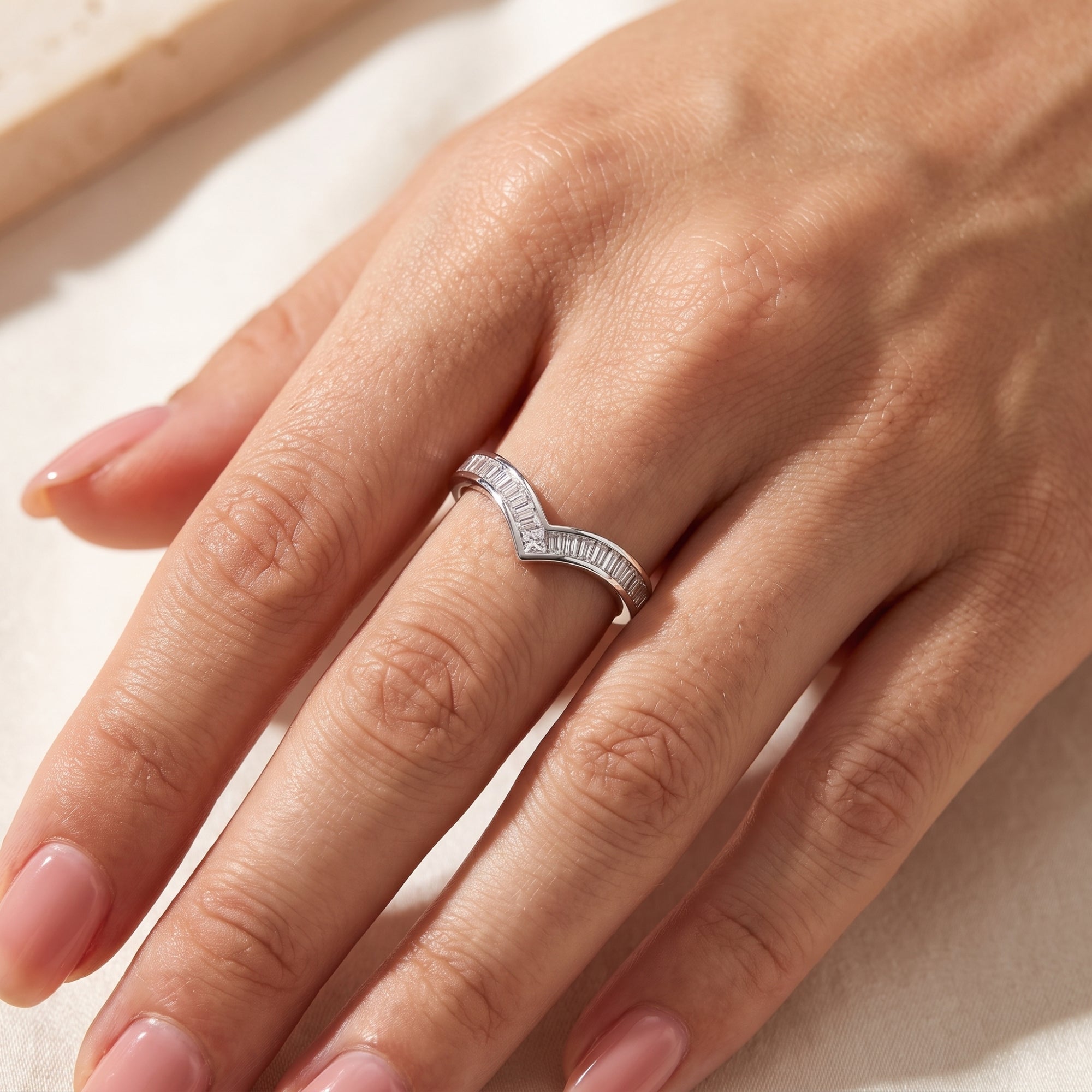 The Baguette Chevron Ring