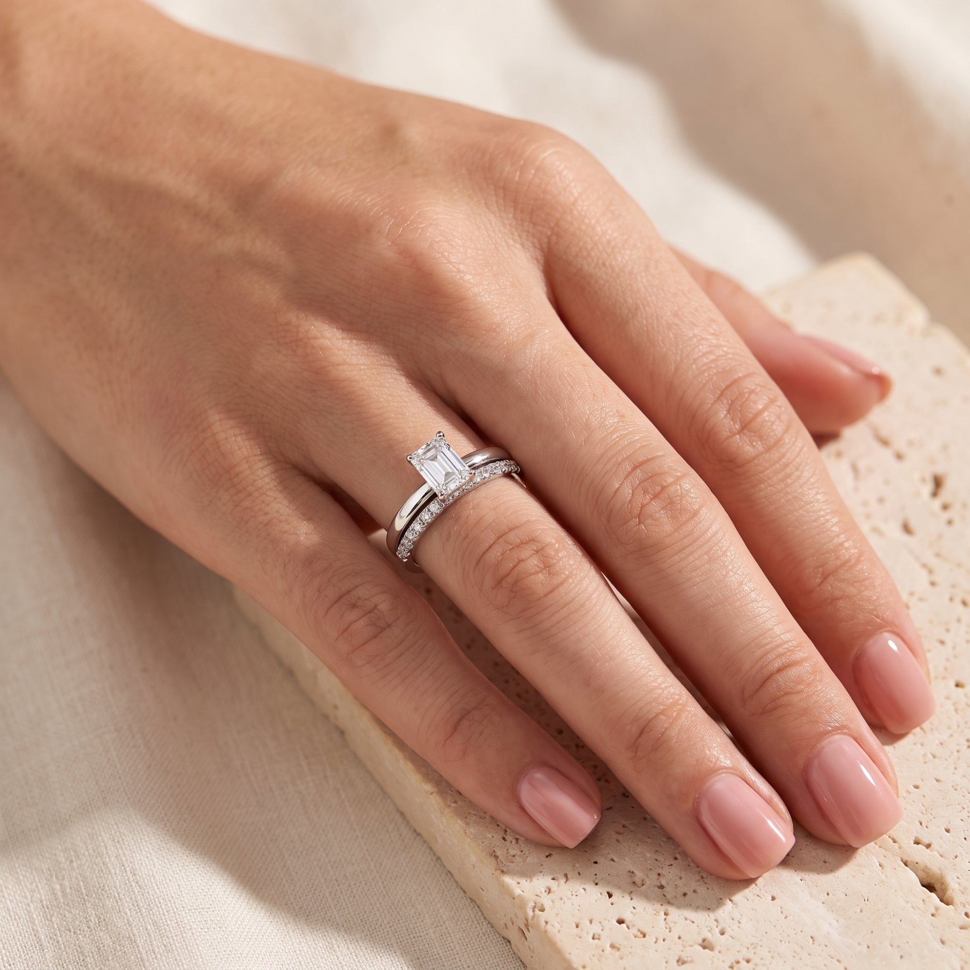The Emerald-Cut Stack Ring