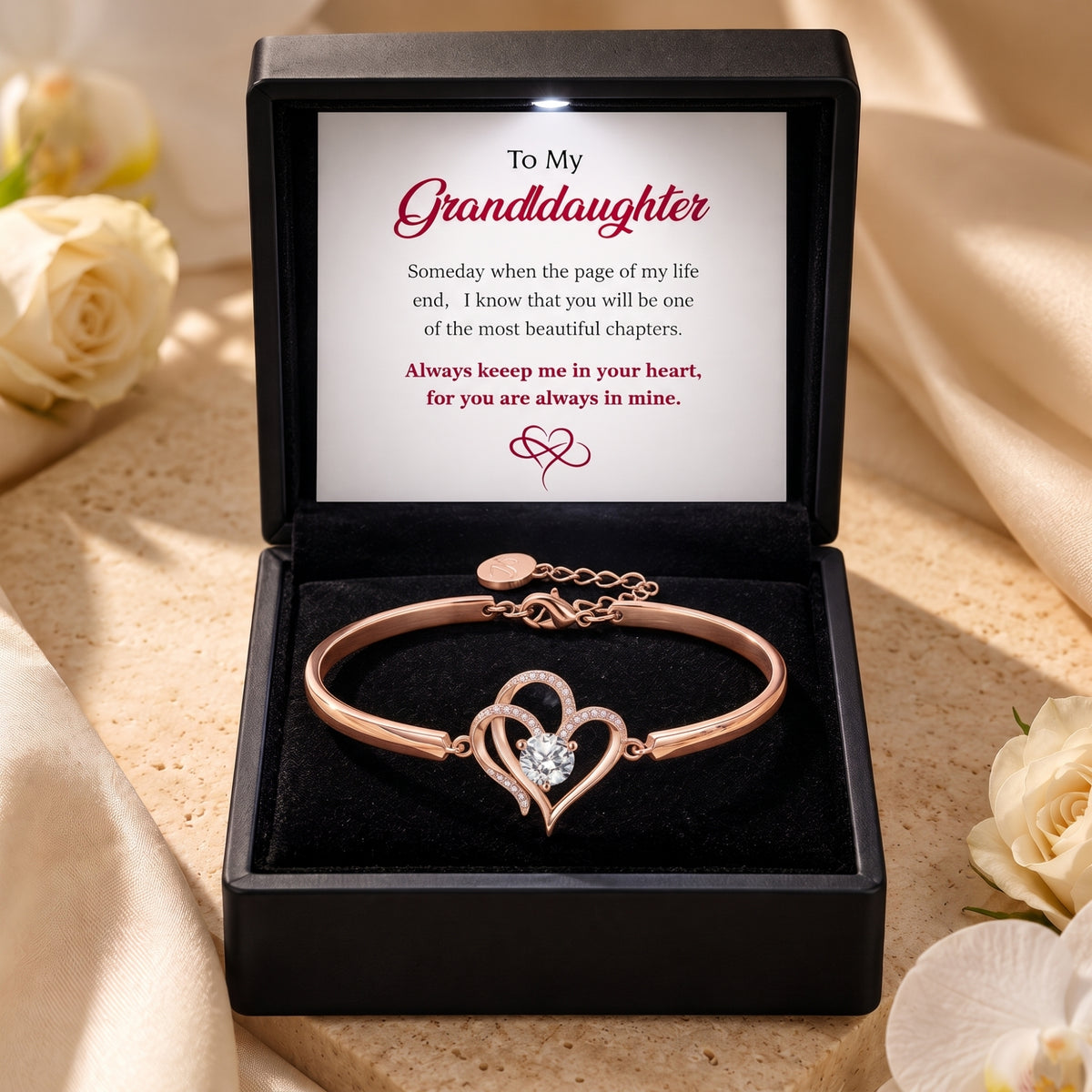 The Connected Heart Bangle Bracelet