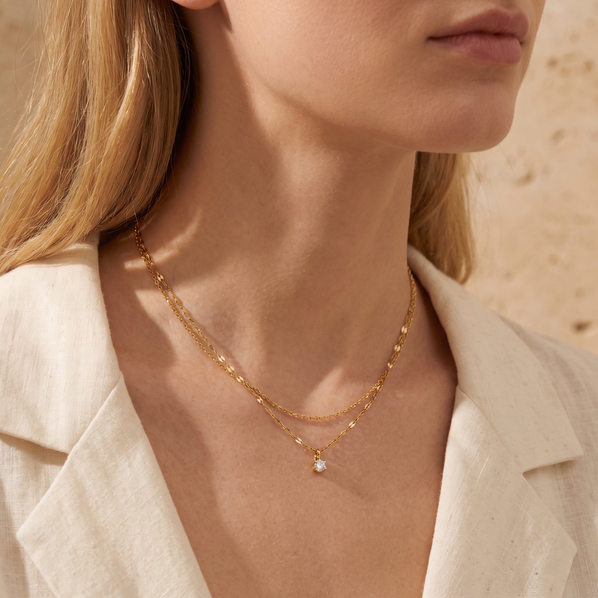 The Layered Solitaire Necklace