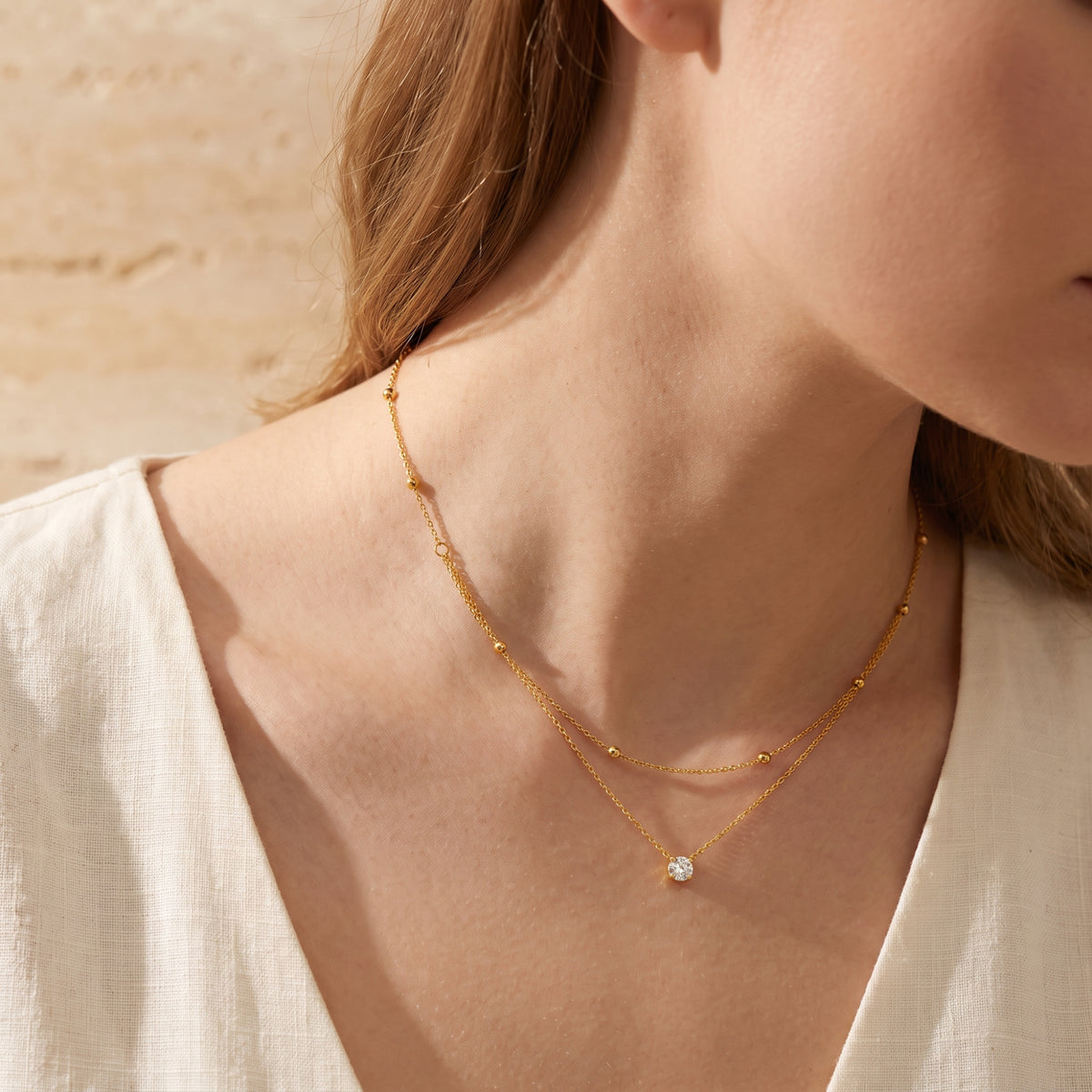 The Solitaire Station Necklace