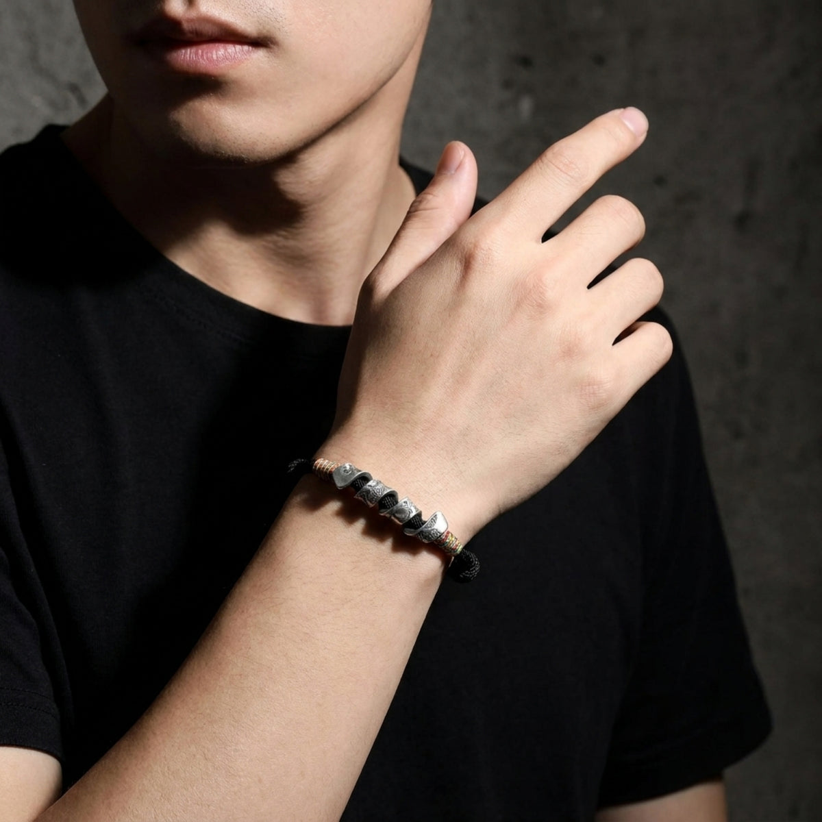 The Spiral Engraved Rope Bracelet